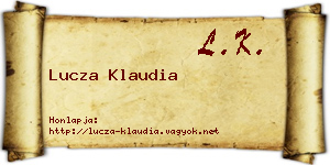 Lucza Klaudia névjegykártya
